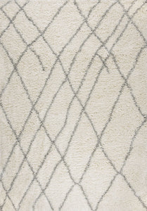 Tapis à poil long blanc Nazar rugs