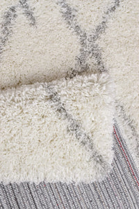 Tapis à poil long blanc Nazar rugs