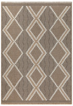 TULUM - tapis de salon - intérieur et extérieur noir - aspect jute  motifs géométriques : TUL9048NOI - Nazar rugs