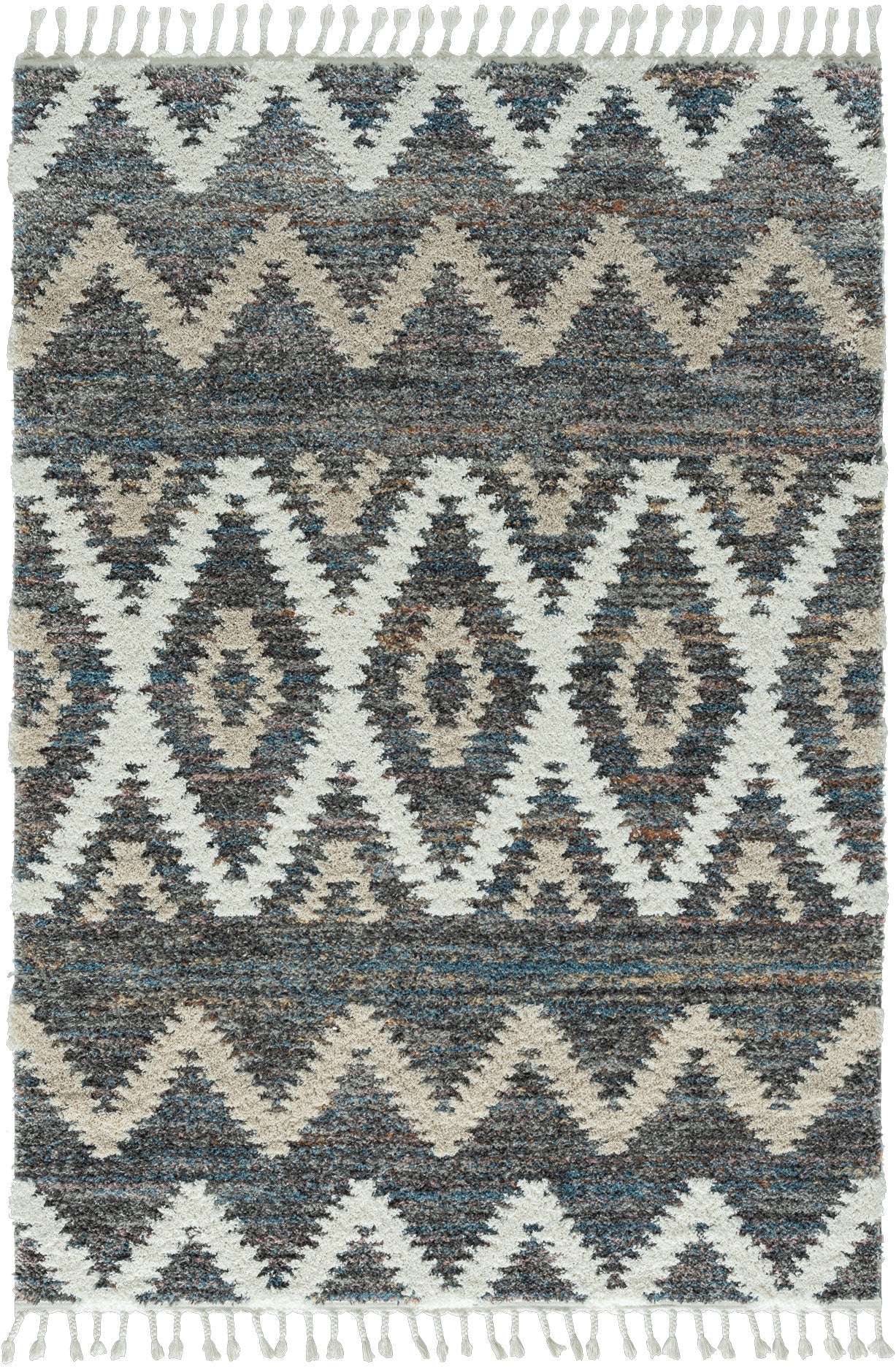 Tapis à poils longs avec franges Nazar rugs