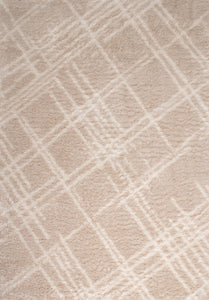 Tapis abstrait beige motif géométrique Nazar rugs