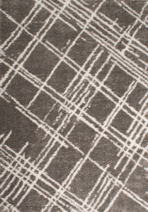 Tapis abstrait gris motif géométrique Nazar rugs