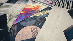 Tapis abstrait motifs géométriques Nazar rugs