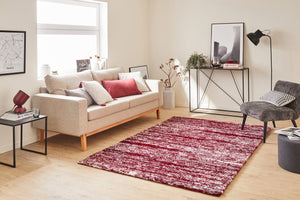 Tapis abstrait, style moderne rouge Nazar rugs