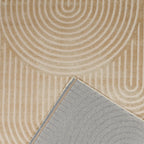 Tapis arc en ciel beige avec poils longs en relief Nazar rugs
