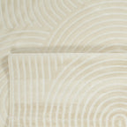 Tapis arc-en-ciel crème avec longs poils en relief Nazar rugs