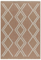 TULUM - tapis de salon - intérieur et extérieur rouge/terra - aspect jute  motifs  losanges : TUL9048TER - Nazar rugs