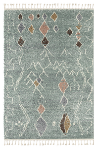 Tapis berbère bleu motifs losanges Nazar rugs