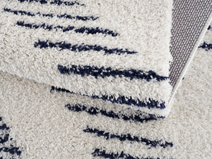 Tapis berbère crème et bleu Nazar rugs