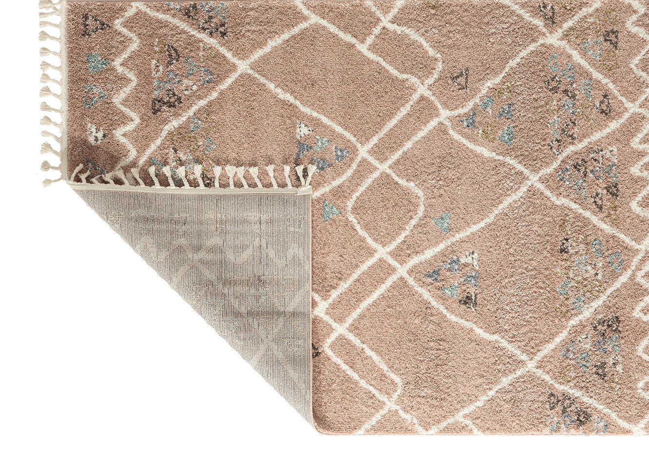 Tapis berbère en laine rose Nazar rugs