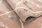 Tapis berbère en laine rose Nazar rugs