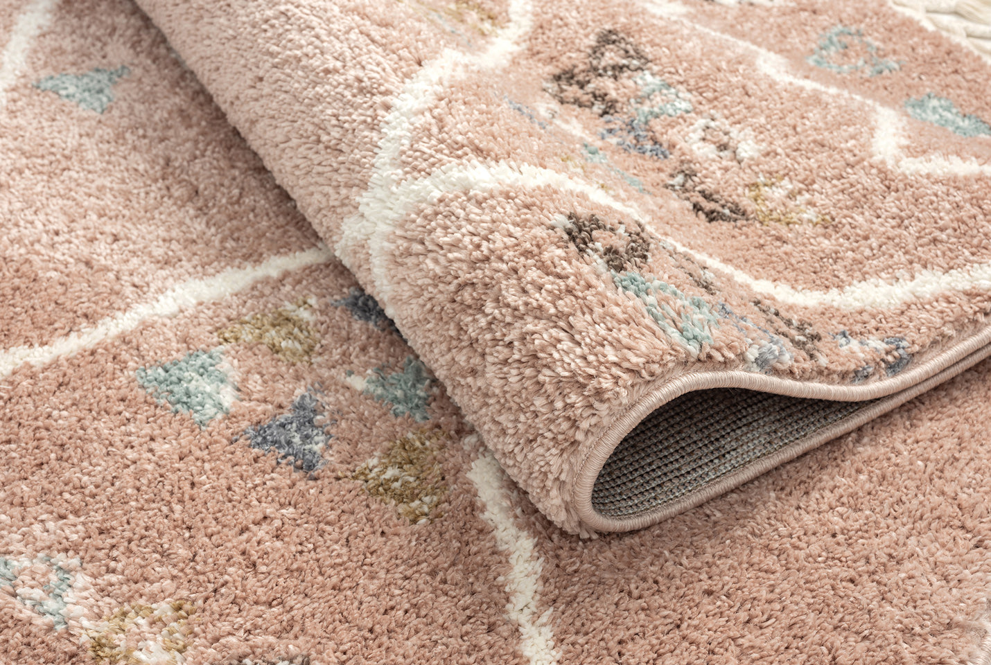 Tapis berbère en laine rose Nazar rugs