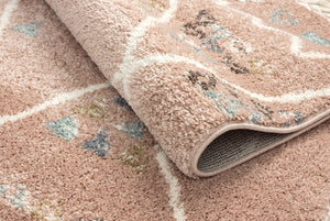 Tapis berbère en laine rose Nazar rugs