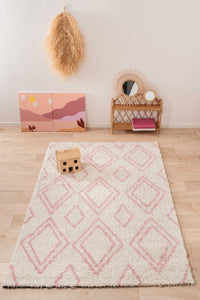 Tapis berbère losange rose Nazar rugs