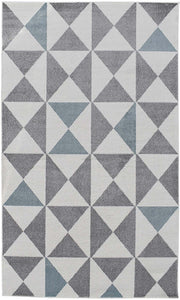 Tapis bleu et gris Nazar rugs