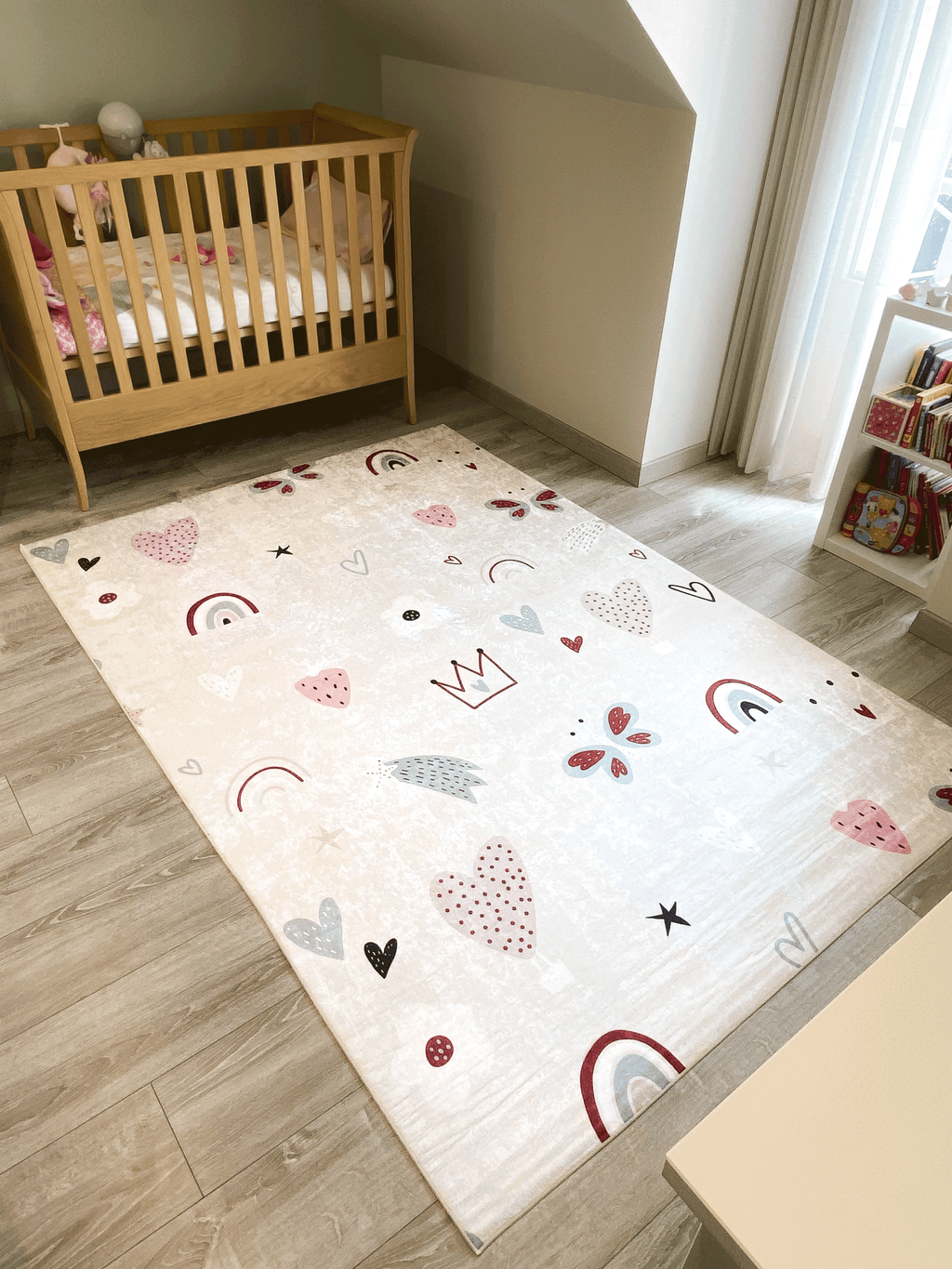 Tapis coeur rose Nazar rugs