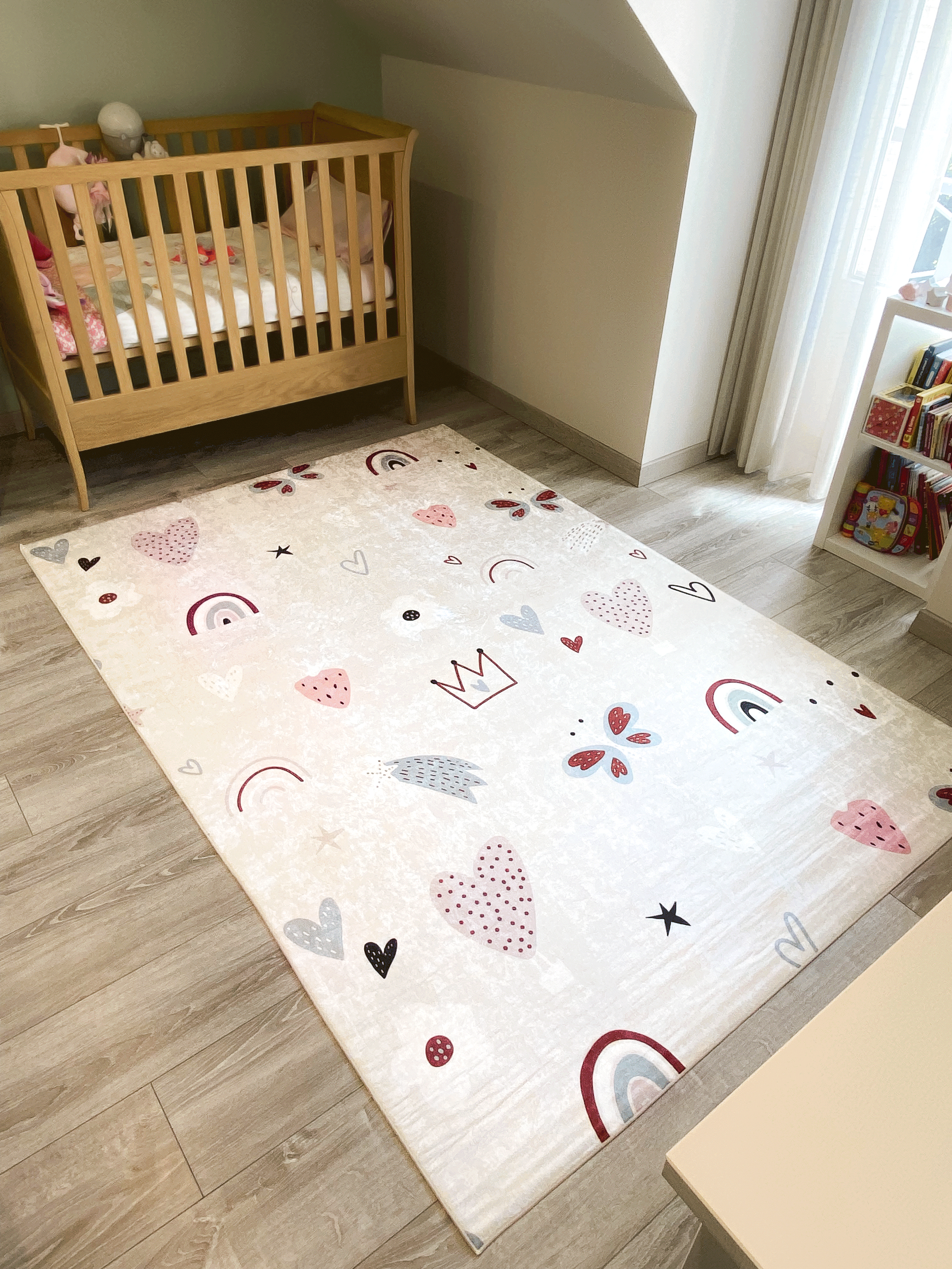 Tapis coeur rose Nazar rugs