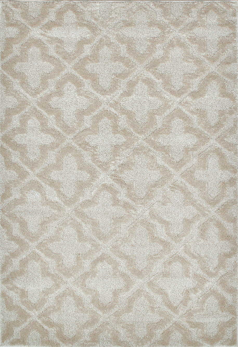 Tapis crème motif géométrique en relief Nazar rugs