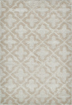 Tapis crème motif géométrique en relief Nazar rugs