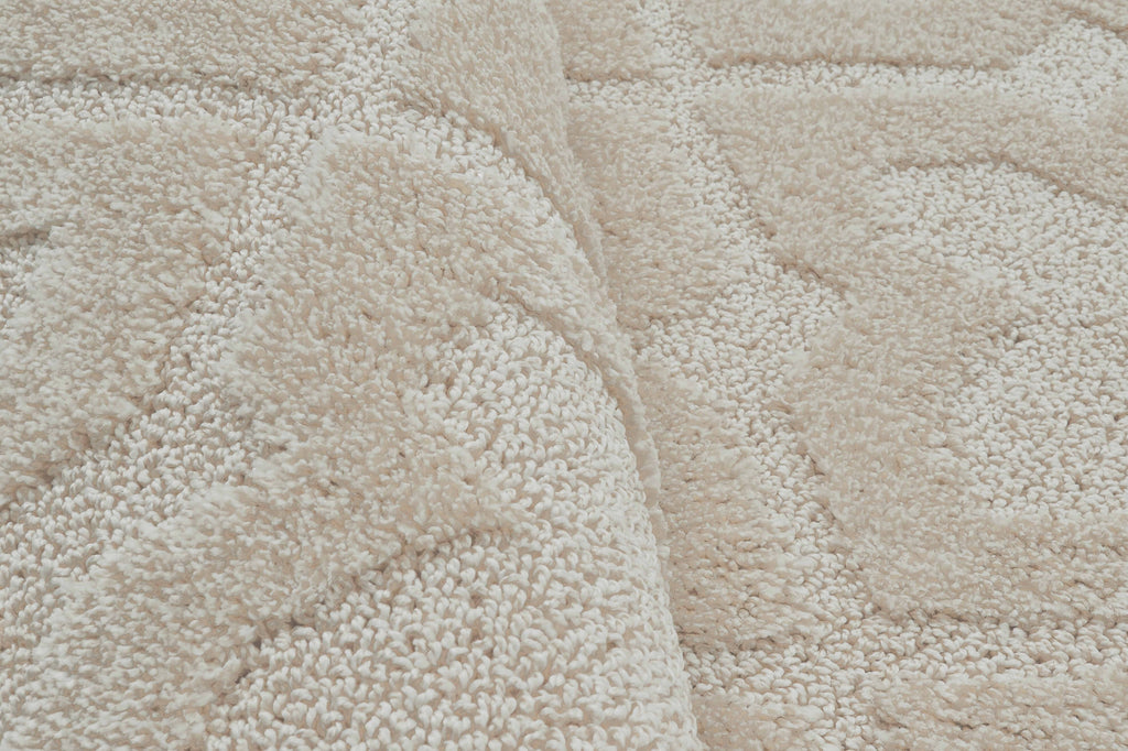 Tapis crème motif géométrique en relief Nazar rugs