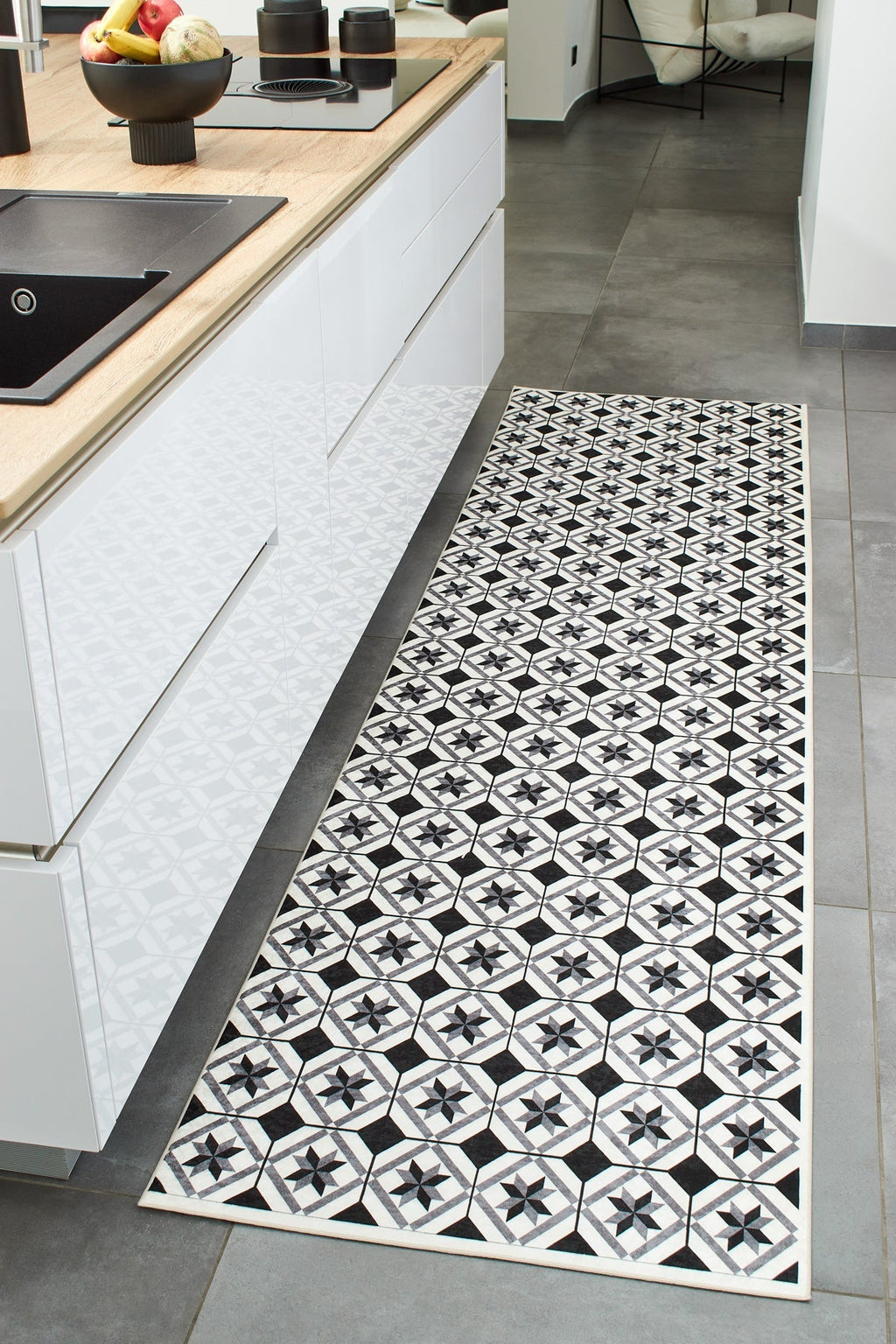 Tapis cuisine carreaux de ciment Nazar rugs