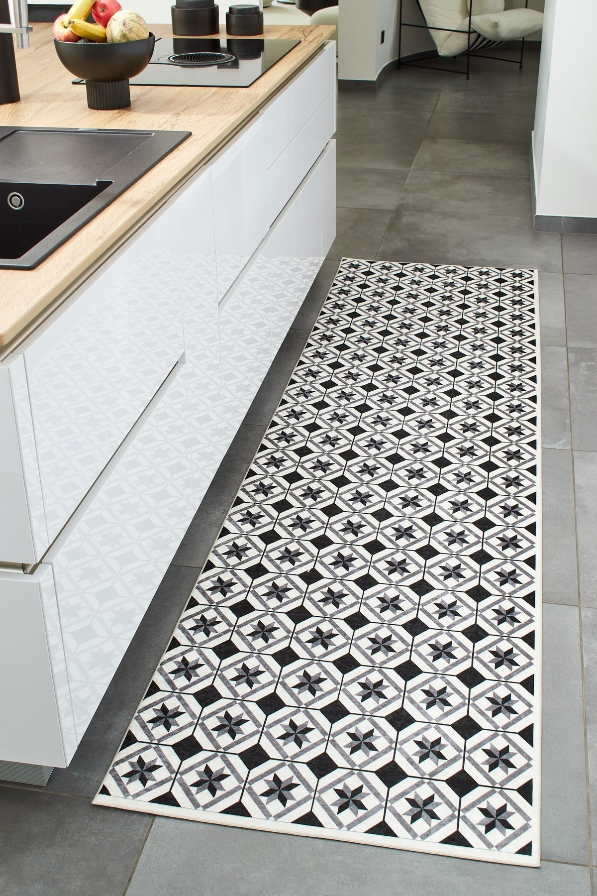 Tapis cuisine carreaux de ciment Nazar rugs