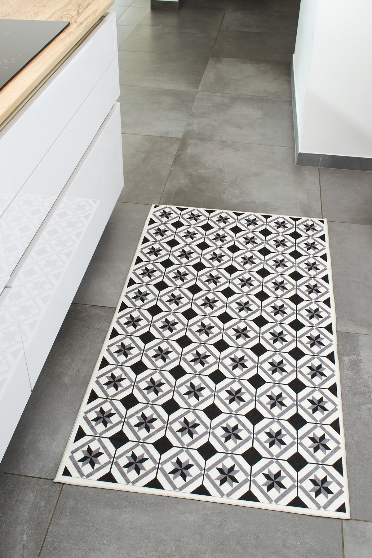 Tapis cuisine carreaux de ciment Nazar rugs