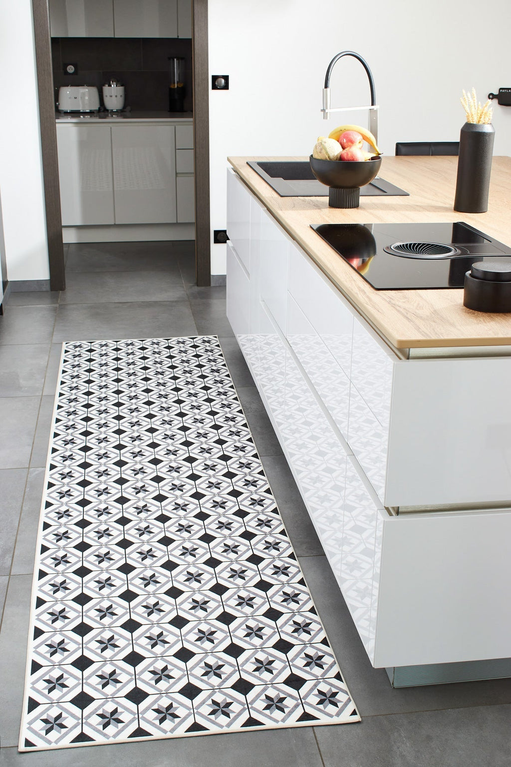 Tapis cuisine carreaux de ciment Nazar rugs
