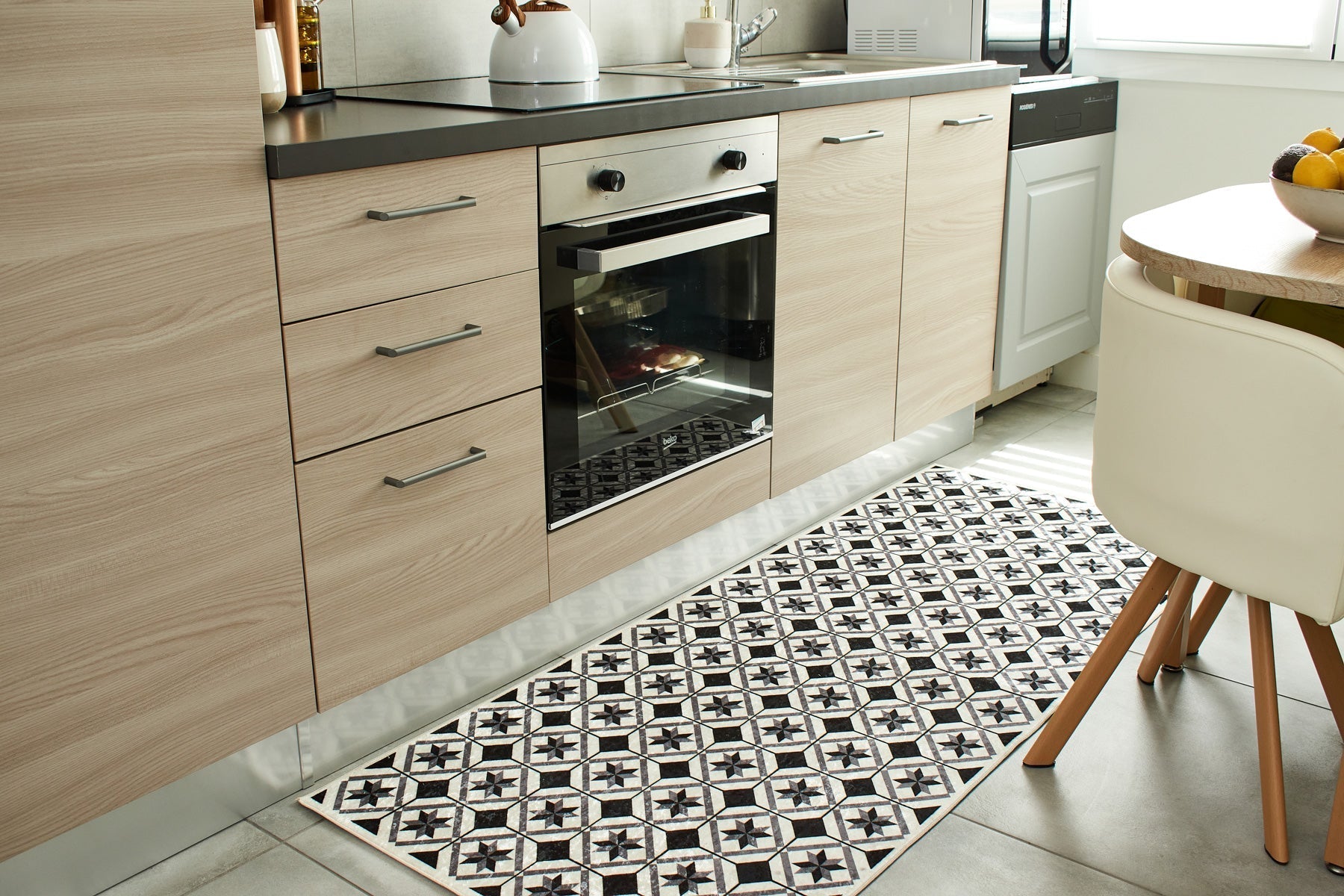 Tapis cuisine carreaux de ciment Nazar rugs