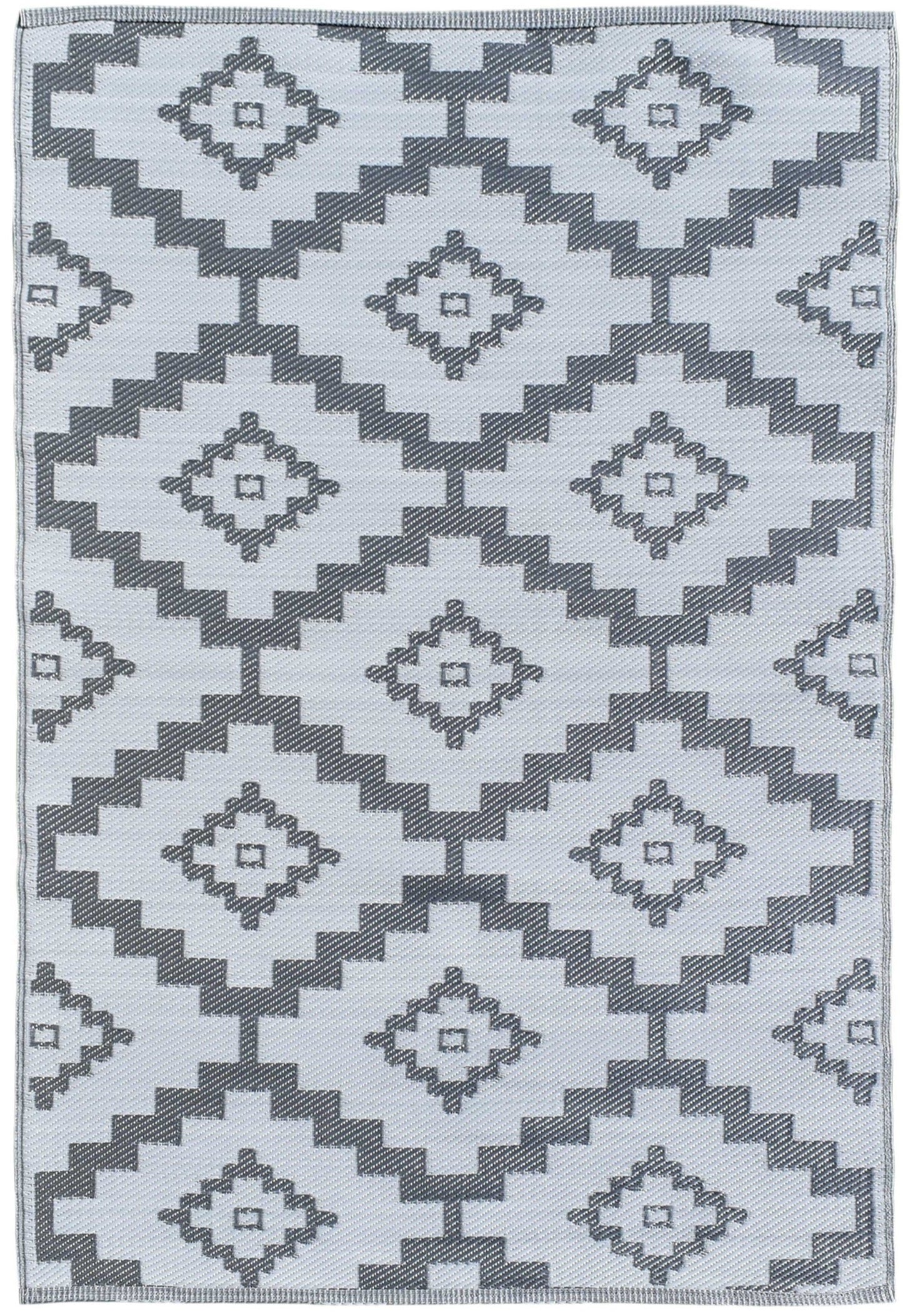 Tapis d'extérieur gris et blanc Nazar rugs
