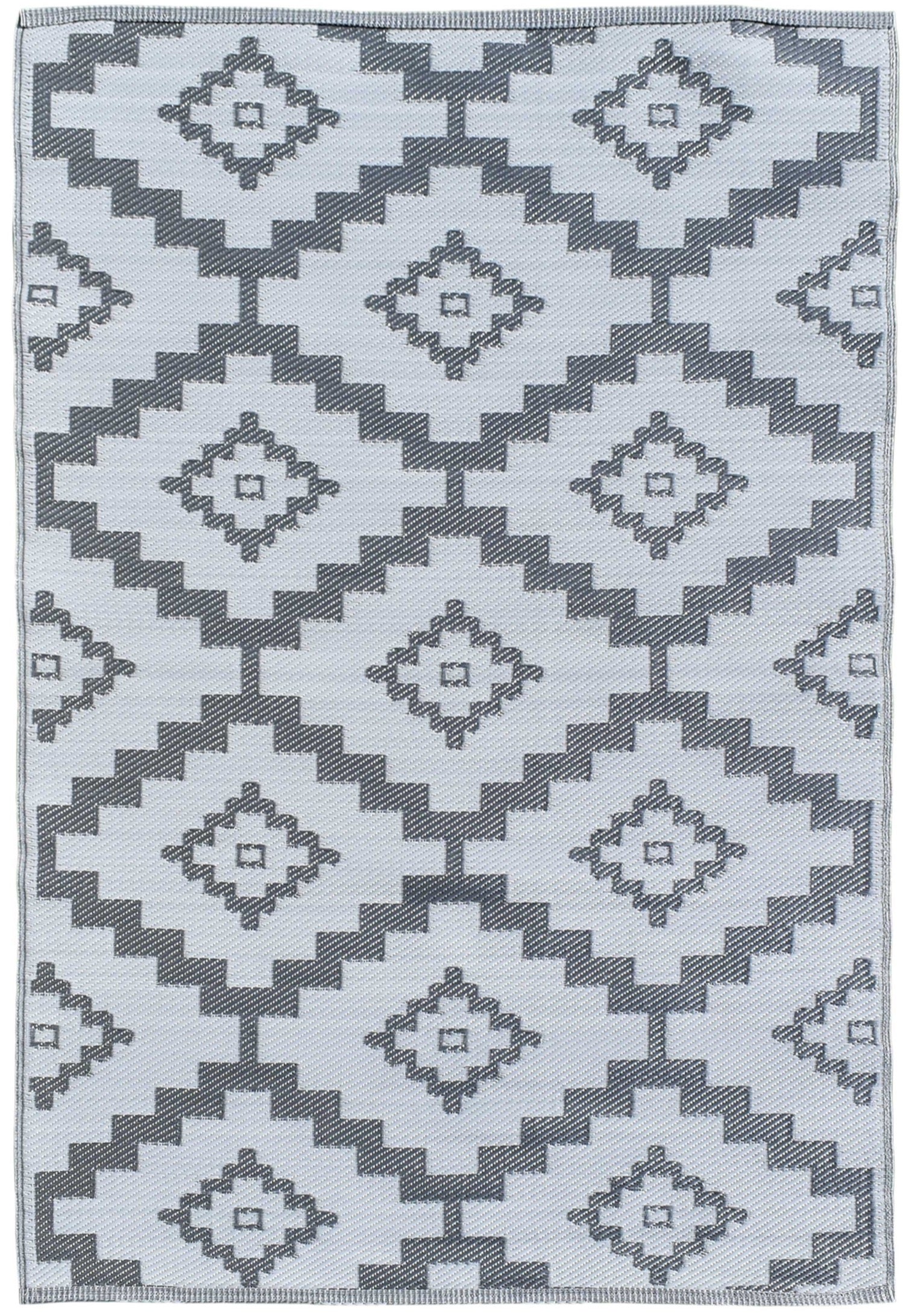 Tapis d'extérieur gris et blanc Nazar rugs
