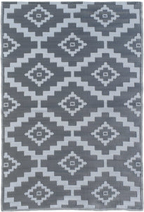 Tapis d'extérieur gris et blanc Nazar rugs