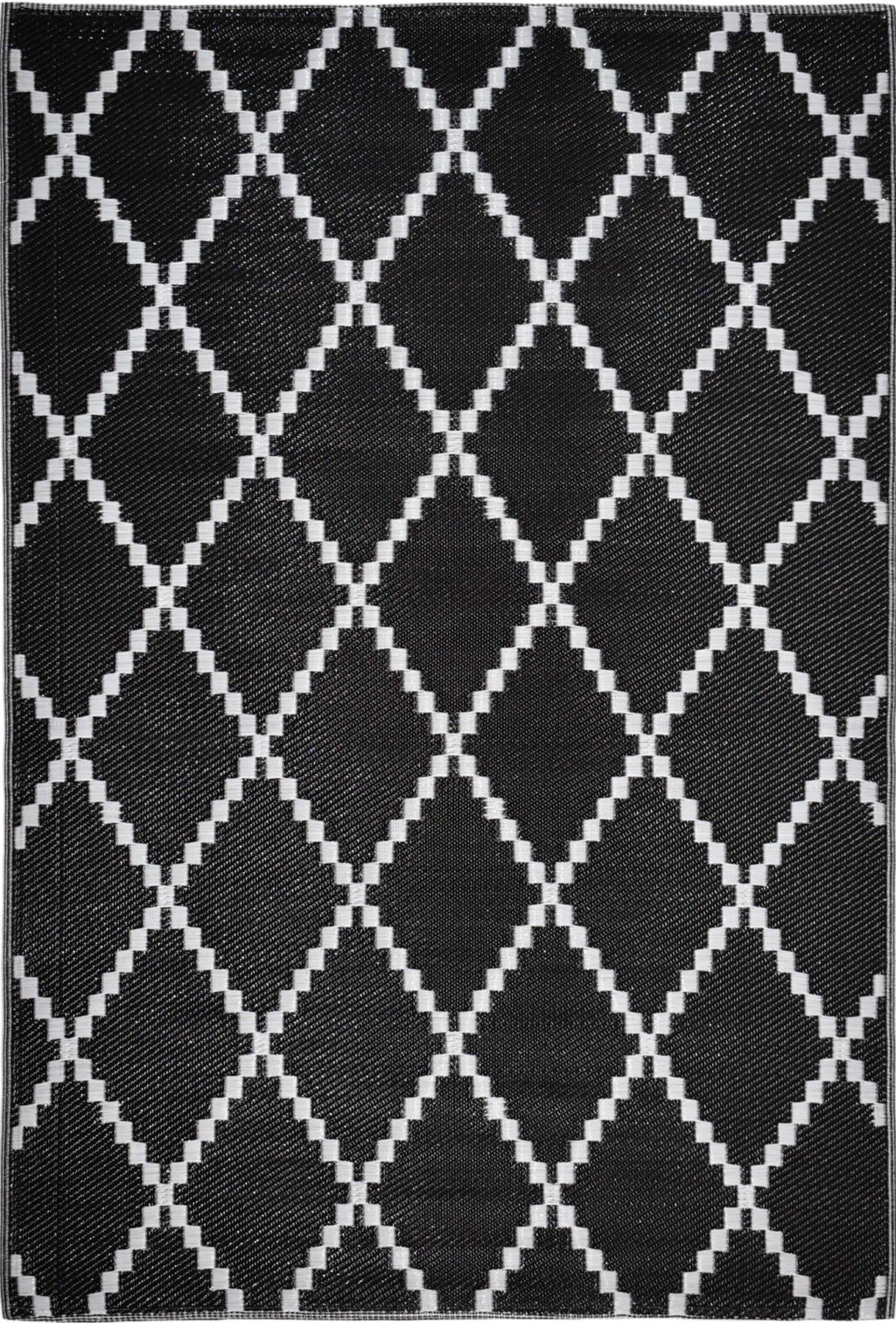 Tapis d'extérieur pour terrasse noir et blanc Nazar rugs