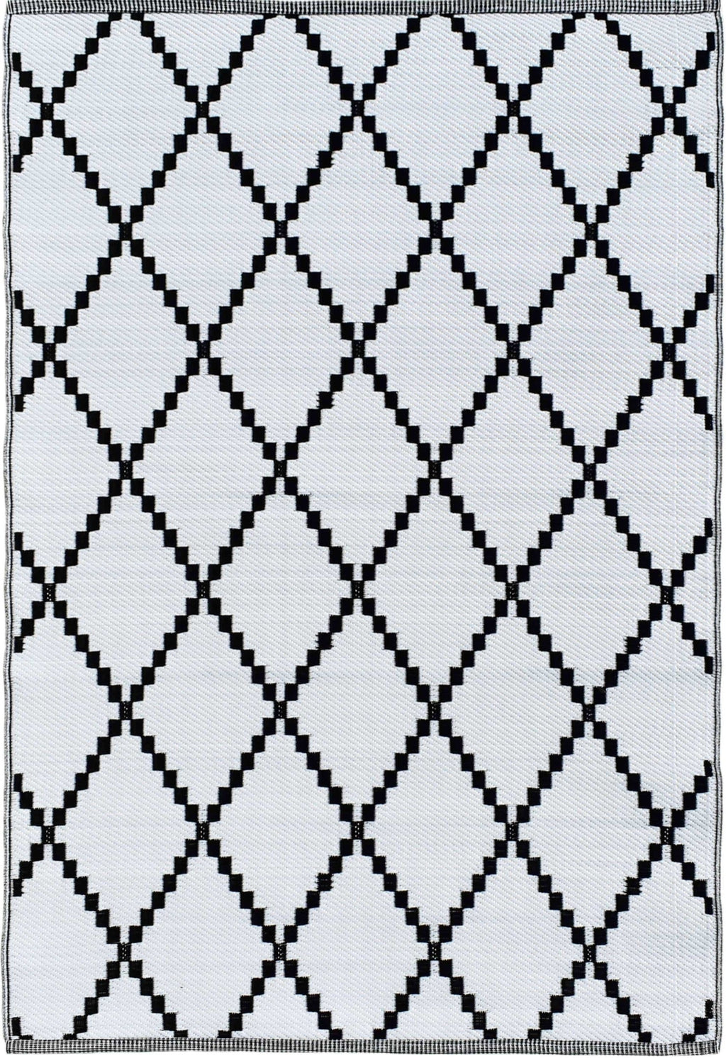 Tapis d'extérieur pour terrasse noir et blanc Nazar rugs