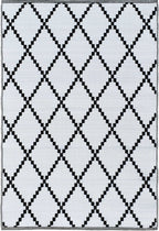 Tapis d'extérieur pour terrasse noir et blanc Nazar rugs