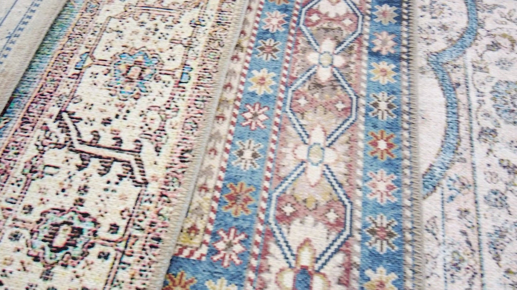 Tapis d’orient multicolore, style vintage Nazar rugs