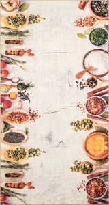 Tapis de cuisine antidérapant dessins épices Nazar rugs