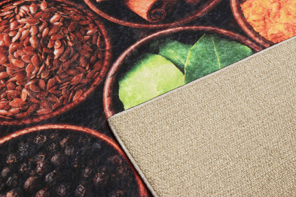 Tapis de cuisine antidérapant motifs épices Nazar rugs