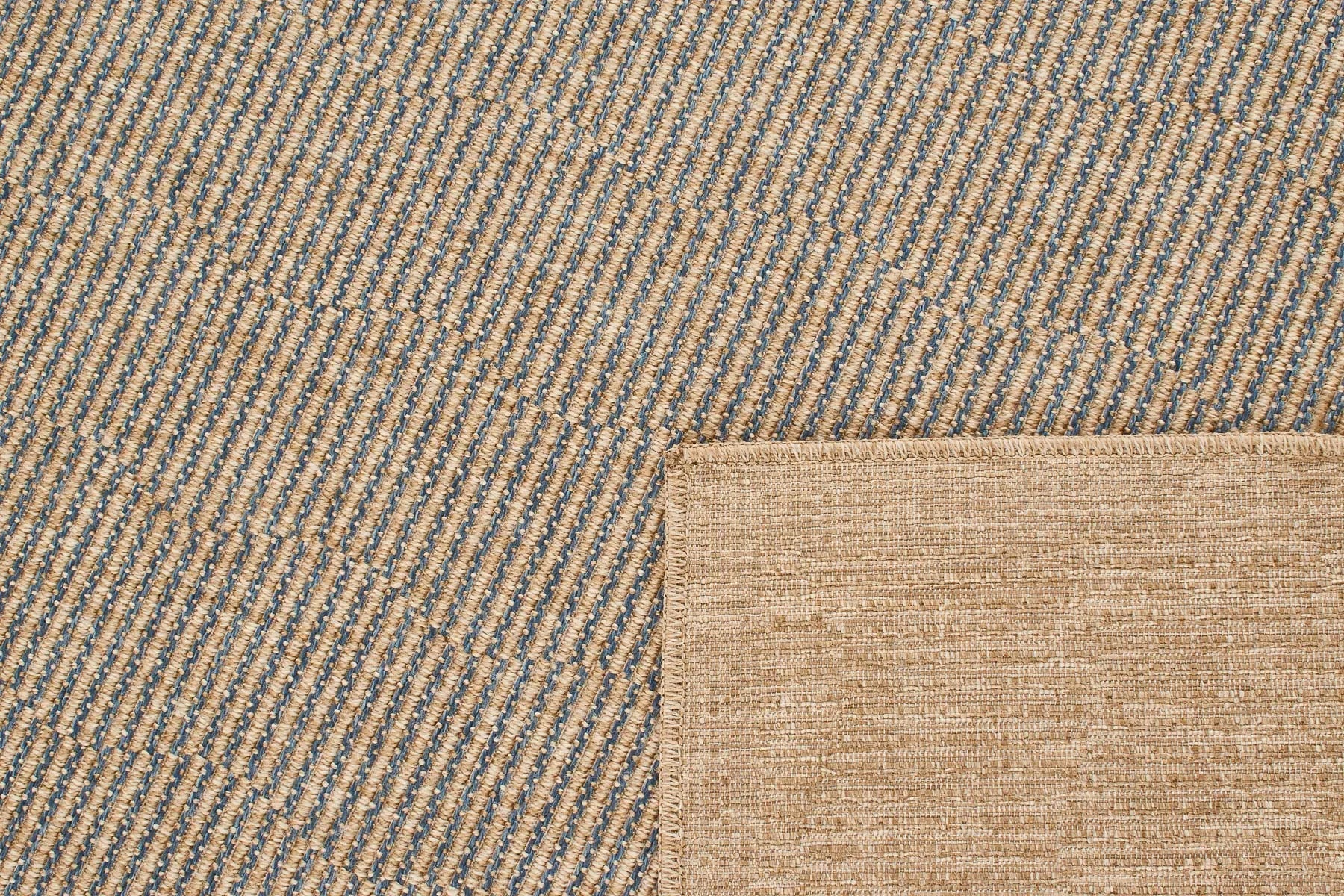 Tapis de salon effet jute naturel Bleu Nazar rugs