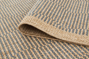 Tapis de salon effet jute naturel Bleu Nazar rugs