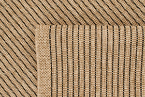 Tapis de salon effet jute naturel Noir Nazar rugs