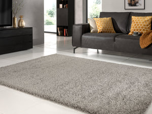 Tapis de salon en laine artificielle tout doux gris Nazar rugs