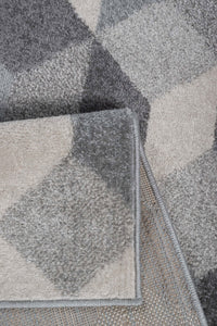 Tapis de salon gris à motif géométrique Nazar rugs