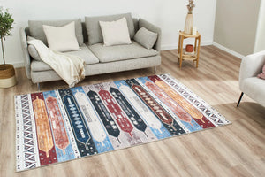 Tapis de salon lavable en machine Nazar rugs