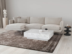 Tapis de salon vintage marron Nazar rugs