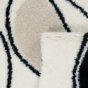 Tapis design ivoire, noir et beige Nazar rugs