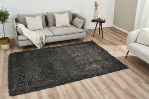 Tapis doux à poils longs anthracite Nazar rugs