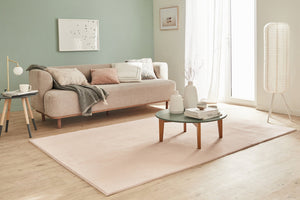 Tapis doux à poils longs rose Nazar rugs