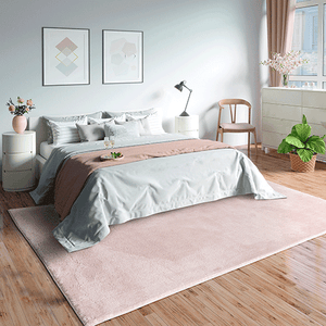 Tapis doux à poils longs rose Nazar rugs