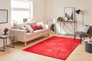 Tapis doux à poils longs rouge Nazar rugs